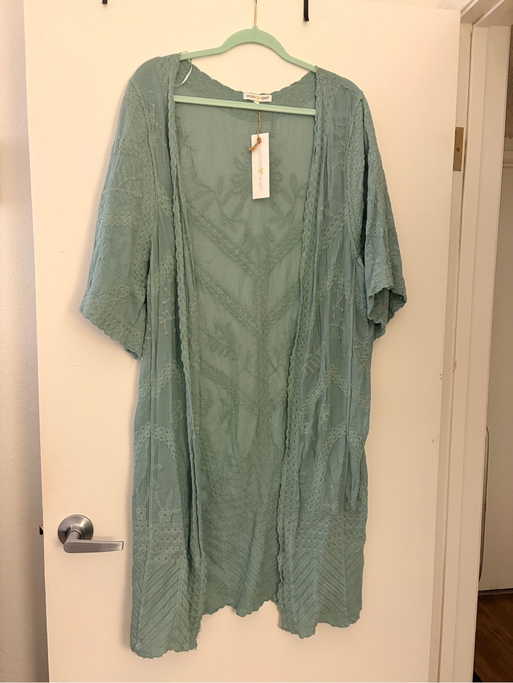 NWT Cotton sage Kimono